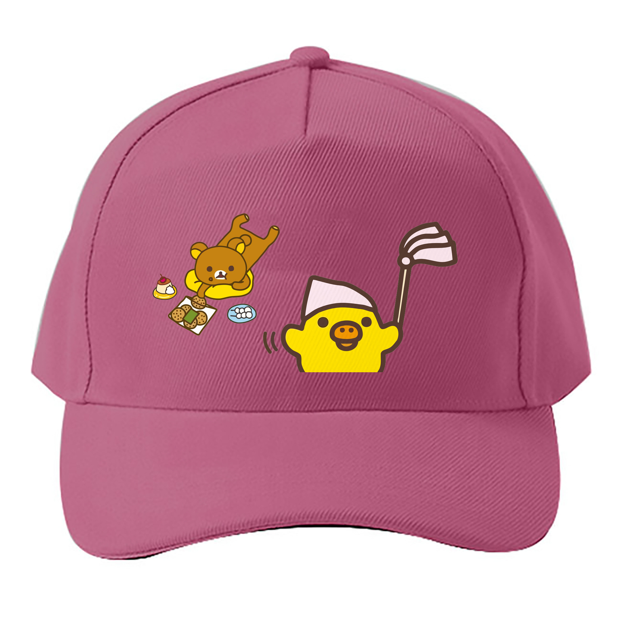 （画像用） リラックマ リラックマ キイロイトリ Rilakkuma Korilakkuma Kiiroitori ベースボールキャップ 綿100％ 男女兼用 帽子 スポーツ